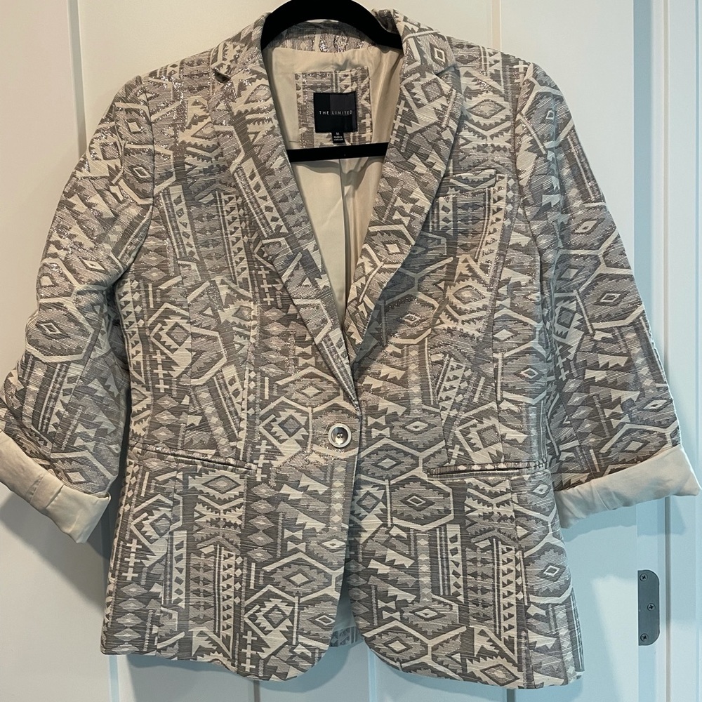 The Limited Gold and Cream Blazer